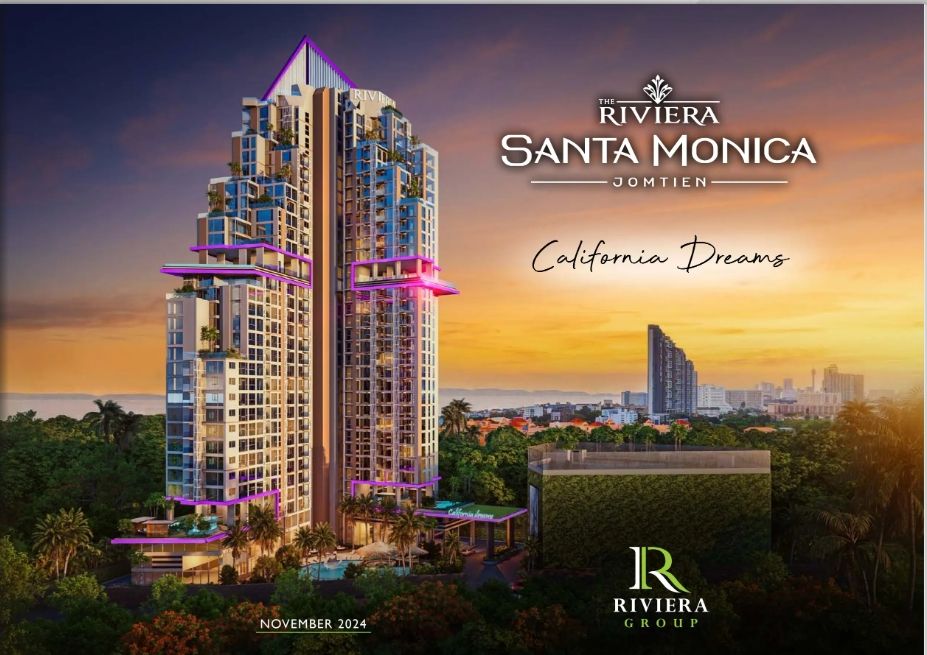 Pattaya Condo for Sale near Jomtien Beach | The Riviera Santa Monica Pattaya Luxury Pattaya condo with sea view, starting from 2.94 million baht, full