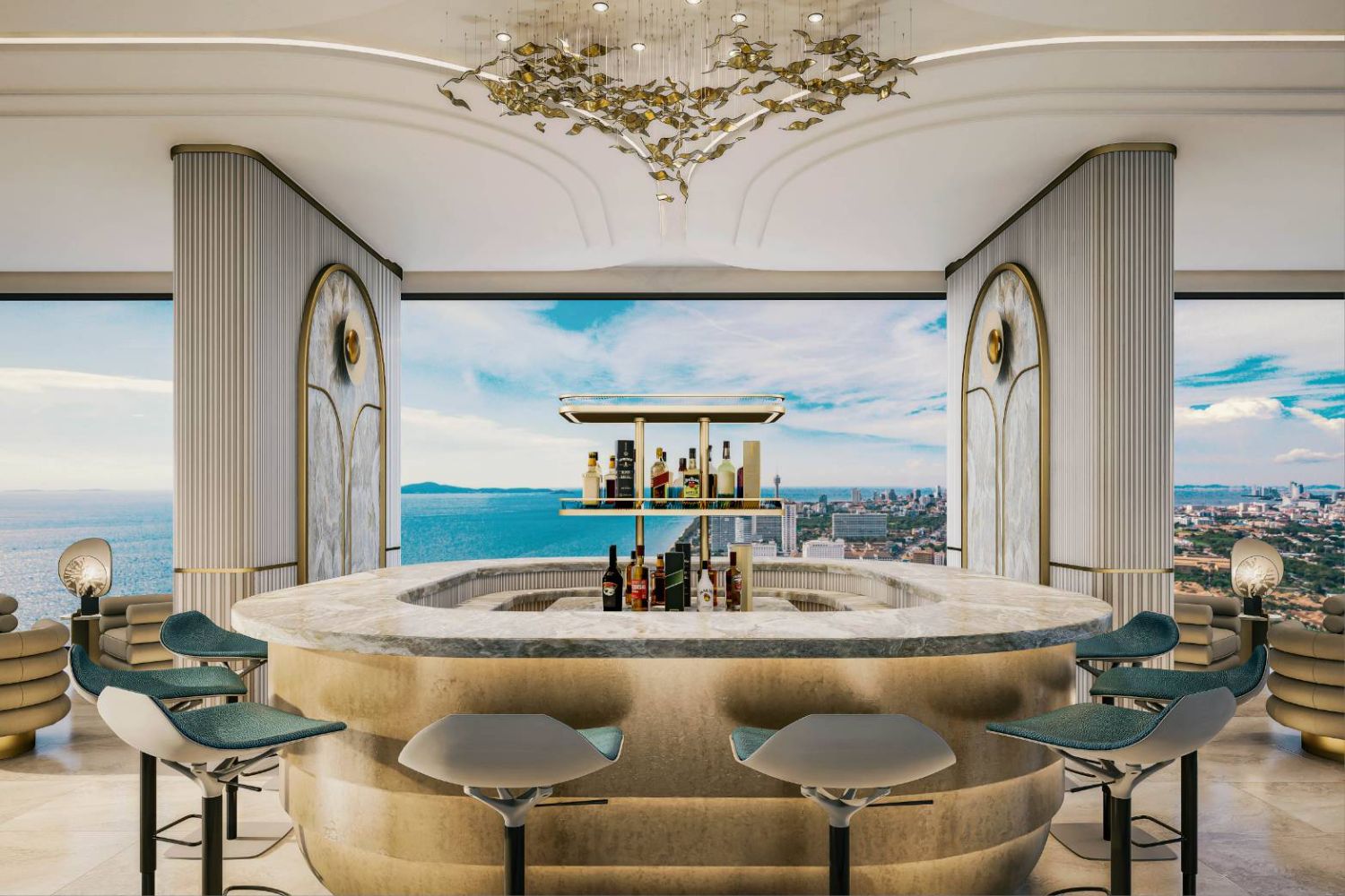 Private Luxurious waterpark amenities and panoramic ocean view  Jomtien Beach. "Sea Spire,"Pattaya. - photo 14