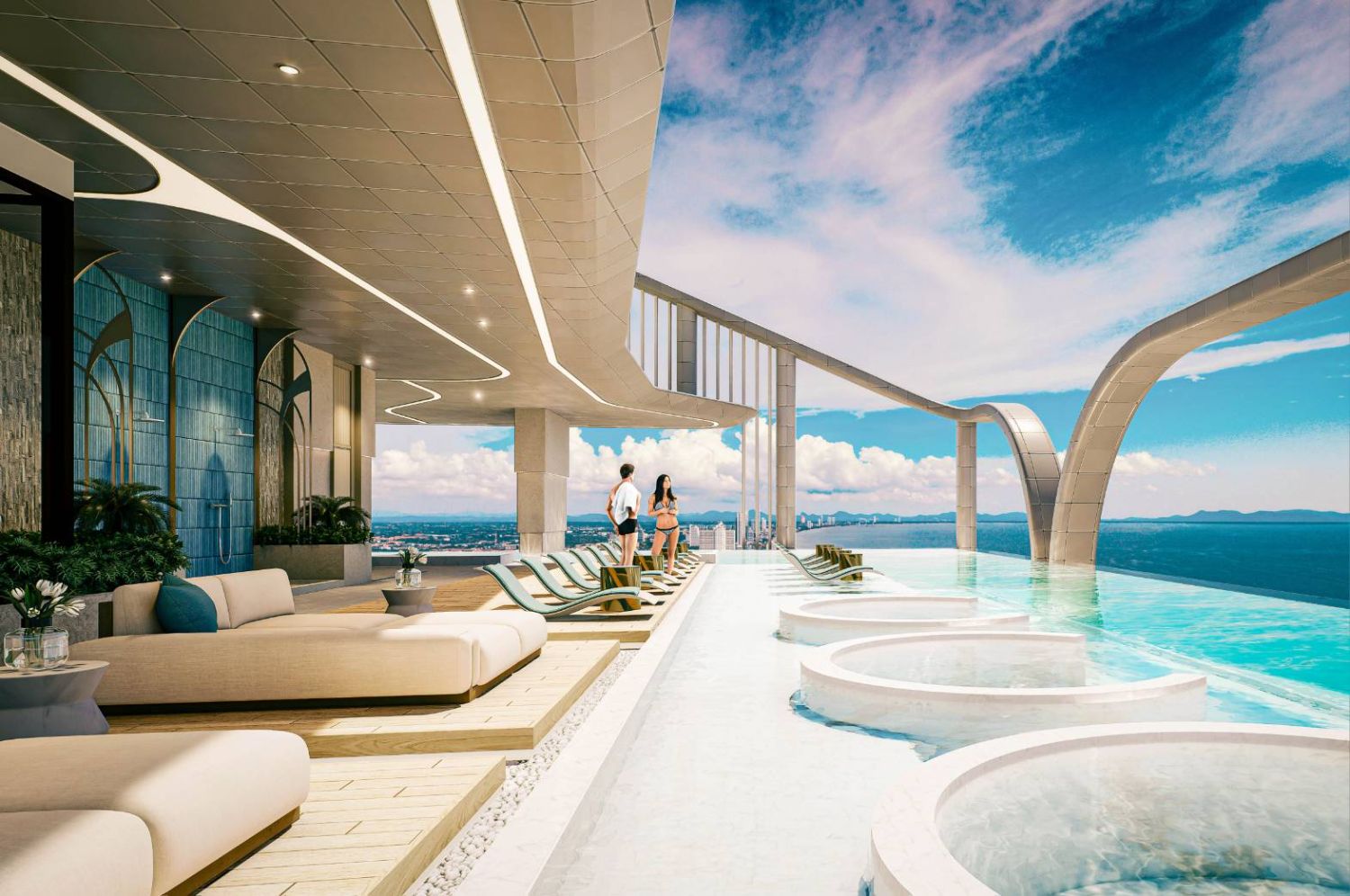 Private Luxurious waterpark amenities and panoramic ocean view  Jomtien Beach. "Sea Spire,"Pattaya. - photo 15