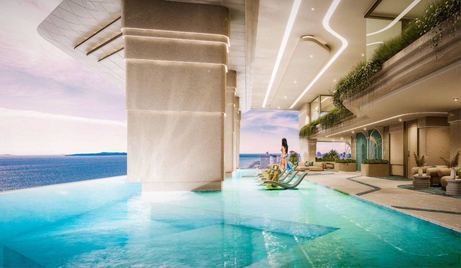 Private Luxurious waterpark amenities and panoramic ocean view  Jomtien Beach. "Sea Spire,"Pattaya. - photo 18