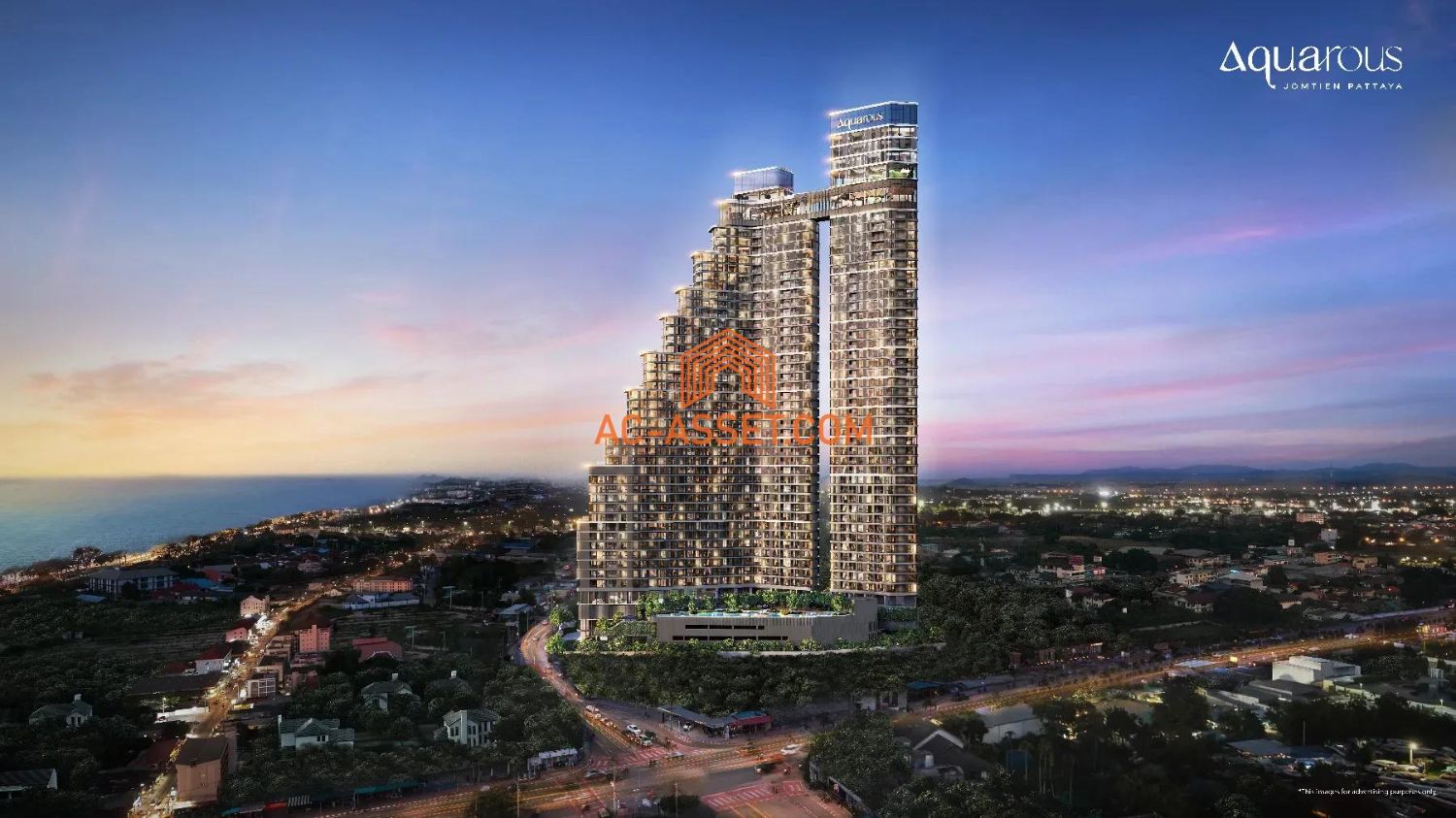 Luxury condo for sale Aquarous Jomtien Pattaya 500m to the beach sea view prime location with rental guarantee 7 % - photo 2