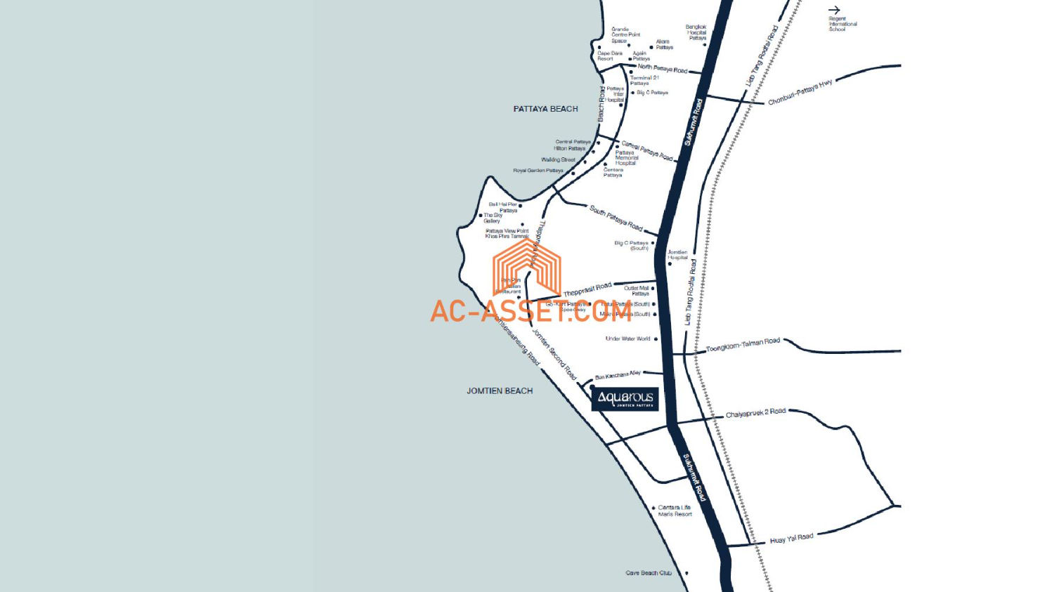 Luxury condo for sale Aquarous Jomtien Pattaya 500m to the beach sea view prime location with rental guarantee 7 % - photo 20