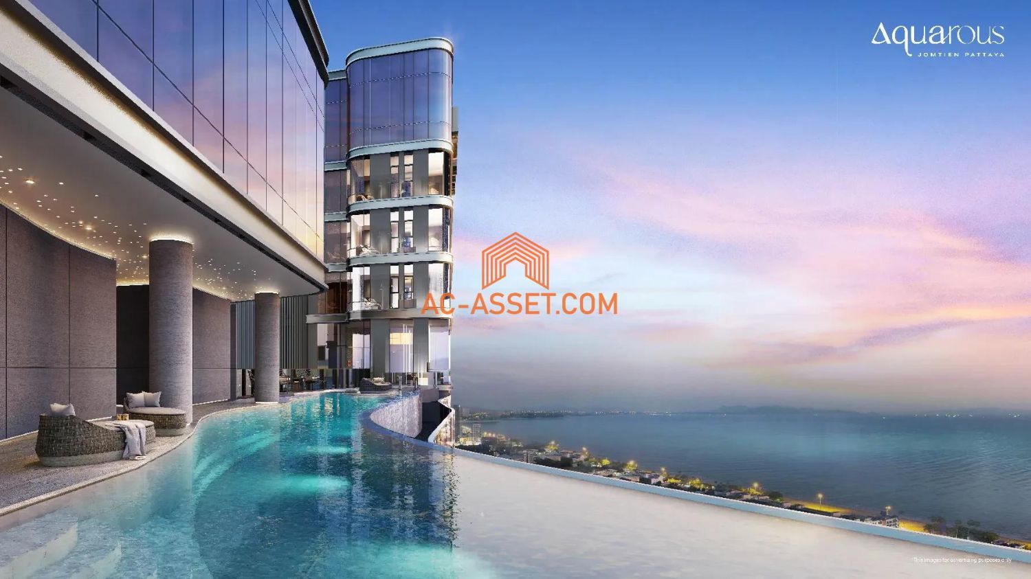 Luxury condo for sale Aquarous Jomtien Pattaya 500m to the beach sea view prime location with rental guarantee 7 % - photo 21