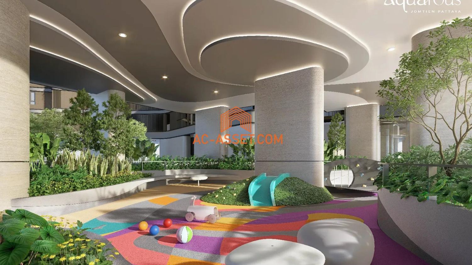 Luxury condo for sale Aquarous Jomtien Pattaya 500m to the beach sea view prime location with rental guarantee 7 % - photo 32