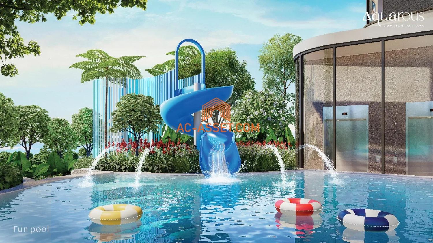 Luxury condo for sale Aquarous Jomtien Pattaya 500m to the beach sea view prime location with rental guarantee 7 % - photo 33